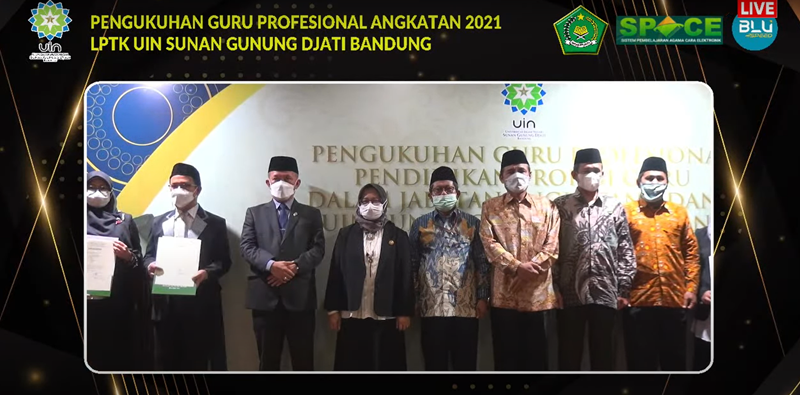 Pengukuhan Mahasiswa PPG UIN Bandung secara Hybrid 2021
