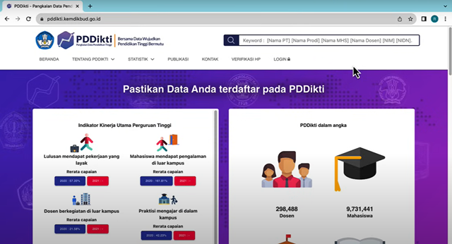 Cek Data Diri di PDDIKTI