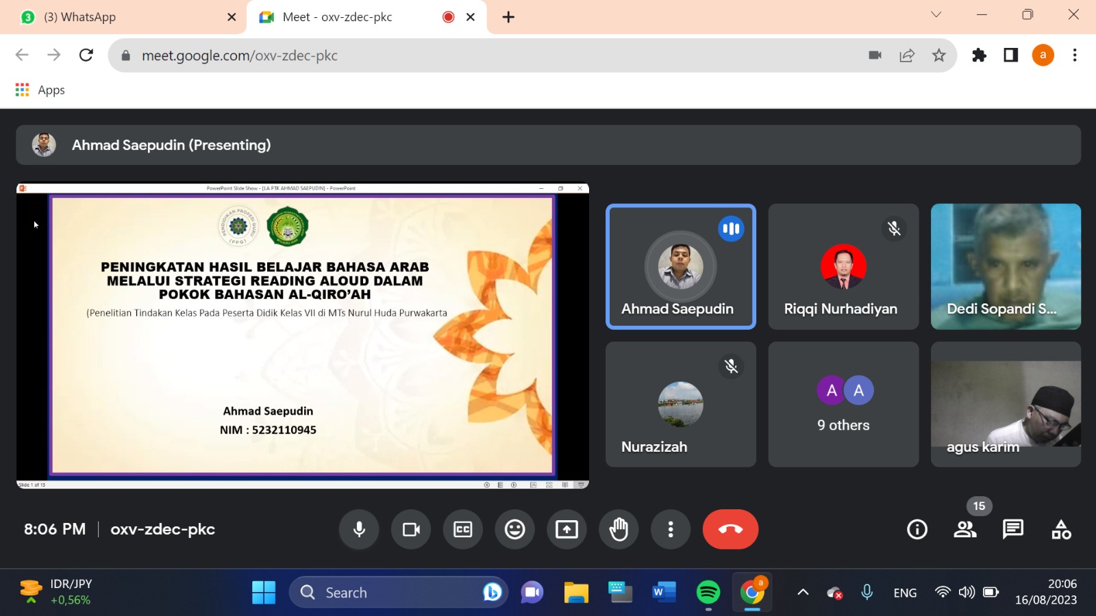 Video Conference (ViCon) PTK