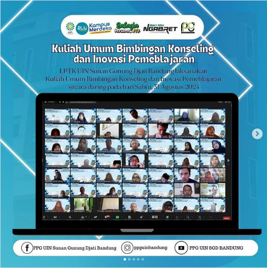 Tingkatkan Peran Guru PAI sebagai Konselor dan Hadapi Pembelajaran Berbasis AI, LPTK UIN Sunan Gunung Djati Bandung Laksanakan Kuliah Umum